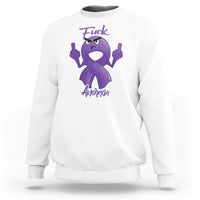 FxxK Anorexia Eating Disorder Purple Ribbon Mental Health Awareness Sweatshirt - Wonder Print Shop
