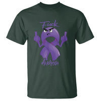 FxxK Anorexia Eating Disorder Purple Ribbon Mental Health Awareness T Shirt - Wonder Print Shop