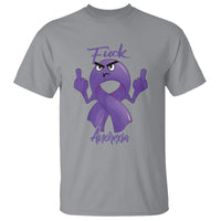 FxxK Anorexia Eating Disorder Purple Ribbon Mental Health Awareness T Shirt - Wonder Print Shop