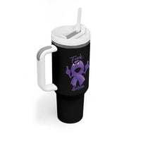 FxxK Anorexia Eating Disorder Purple Ribbon Mental Health Awareness Tumbler With Handle