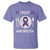 I Beat Anorexia Purple Ribbon Eating Disorder T Shirt - Wonder Print Shop