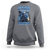 PTSD Sweatshirt You Never Know What We Are Fighting Underneath The Smile Veteran - Wonder Print Shop