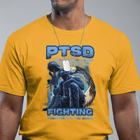PTSD T Shirt You Never Know What We Are Fighting Underneath The Smile Veteran - Wonder Print Shop