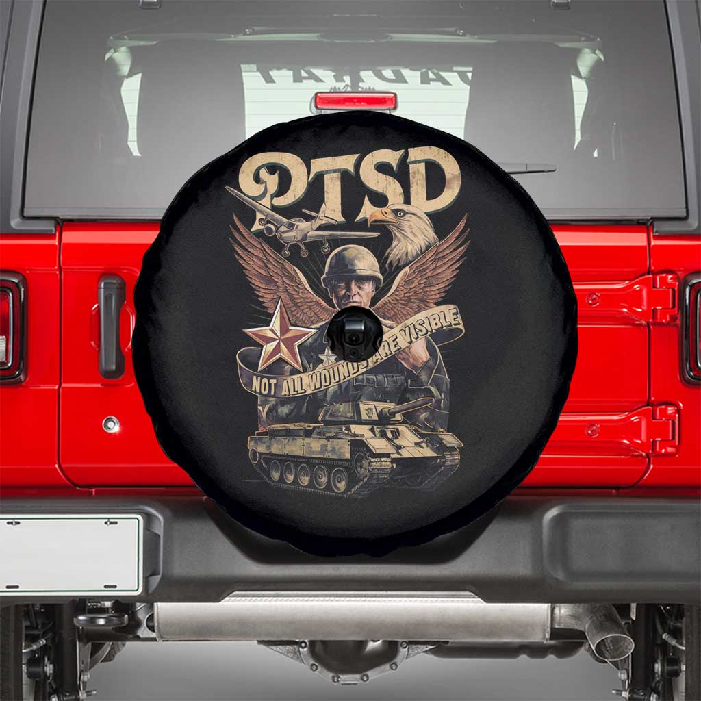 PTSD Awareness Spare Tire Cover Not All Wounds Are Visible Veteran Mental Health