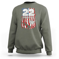 PTSD Sweatshirt 22 Veterans A Day Veteran Suicide Awareness - Wonder Print Shop
