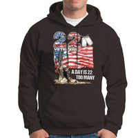 Veteran Suicide Awareness Hoodie 22 Veterans A Day Too Many PTSD - Wonder Print Shop