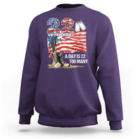 Veteran Suicide Awareness Sweatshirt 22 Veterans A Day Too Many PTSD - Wonder Print Shop
