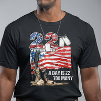 Veteran Suicide Awareness T Shirt 22 Veterans A Day Too Many PTSD - Wonder Print Shop