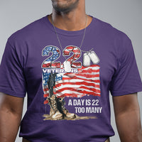 Veteran Suicide Awareness T Shirt 22 Veterans A Day Too Many PTSD - Wonder Print Shop