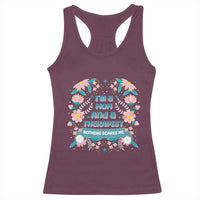 I'm A Mom And A Therapist Racerback Tank Top Nothing Scares Me