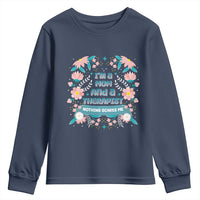 I'm A Mom And A Therapist Youth Sweatshirt Nothing Scares Me