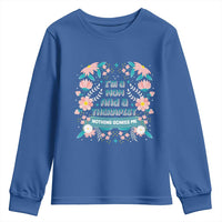 I'm A Mom And A Therapist Youth Sweatshirt Nothing Scares Me