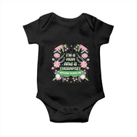 I'm A Mom And A Therapist Nothing Scares Me Baby Onesie