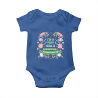 I'm A Mom And A Therapist Nothing Scares Me Baby Onesie
