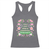 I'm A Mom And A Therapist Nothing Scares Me Racerback Tank Top
