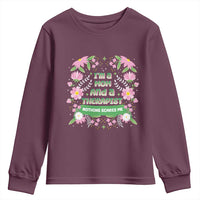 I'm A Mom And A Therapist Nothing Scares Me Youth Sweatshirt