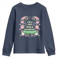 I'm A Mom And A Therapist Nothing Scares Me Youth Sweatshirt