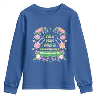 I'm A Mom And A Therapist Nothing Scares Me Youth Sweatshirt