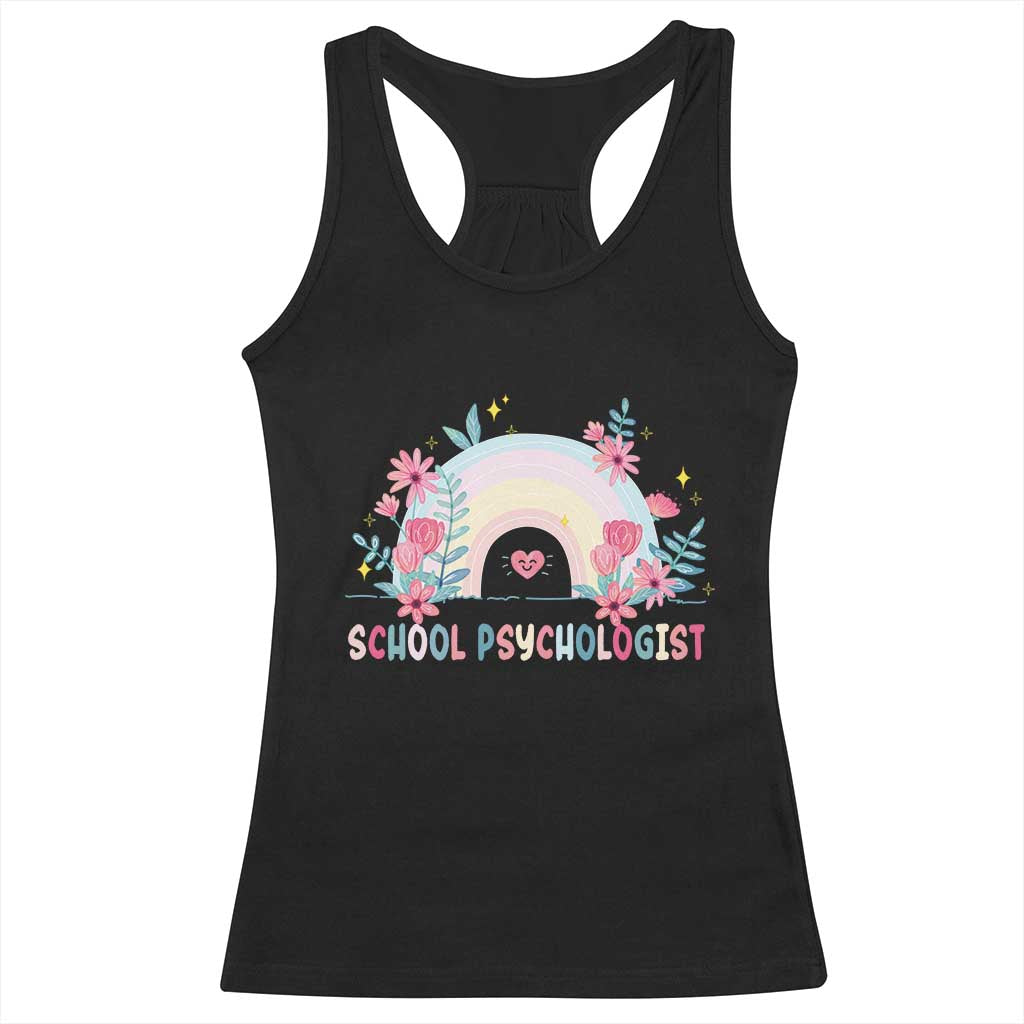 Mental Health School Psychologist Racerback Tank Top