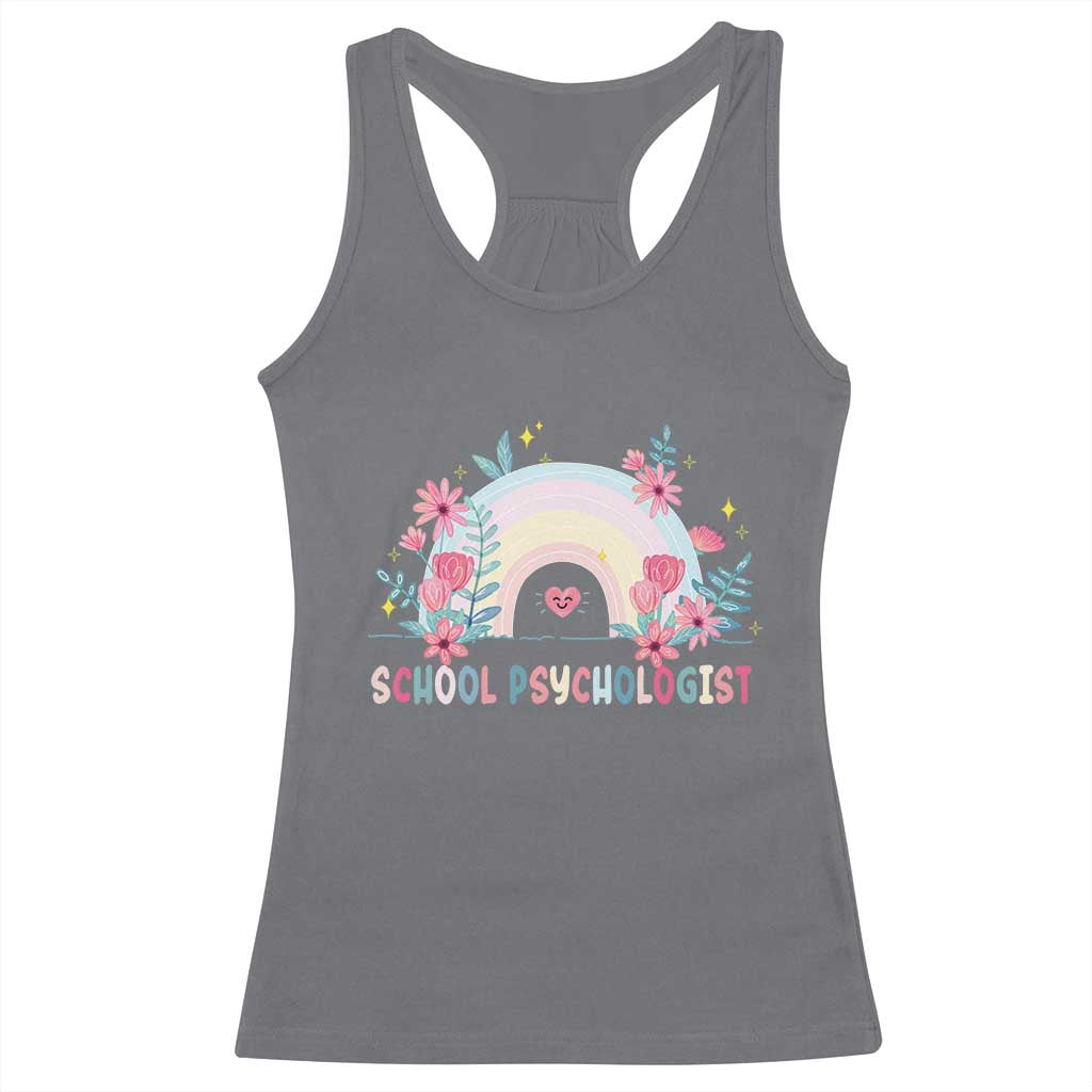 Mental Health School Psychologist Racerback Tank Top