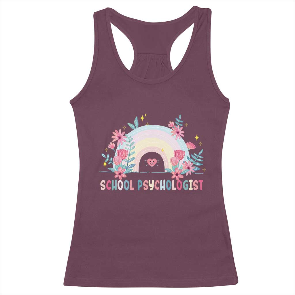 Mental Health School Psychologist Racerback Tank Top