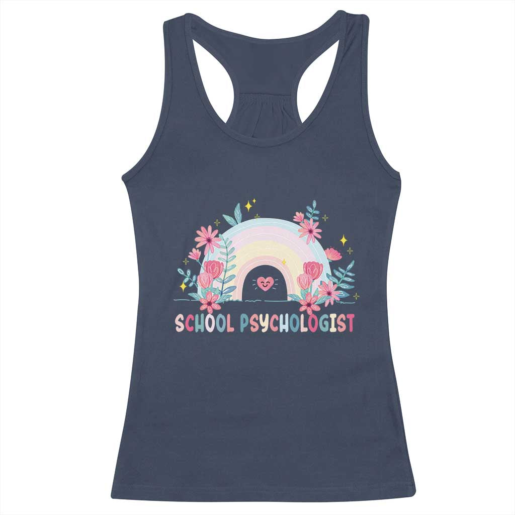 Mental Health School Psychologist Racerback Tank Top