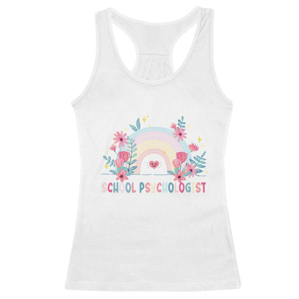 Mental Health School Psychologist Racerback Tank Top