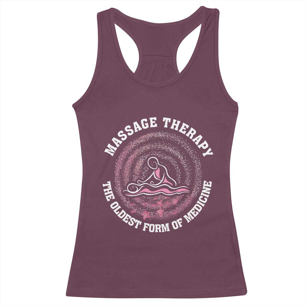 Massage Therapy Racerback Tank Top The Oldest Form Of Medicine