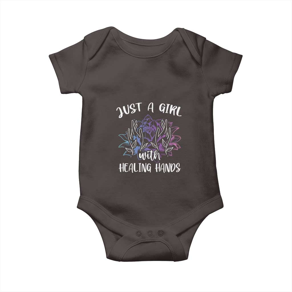 Masseuse Baby Onesie Just a Girl with Healing Hands Massage Therapy