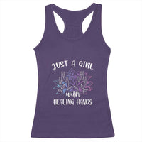 Masseuse Racerback Tank Top Just a Girl with Healing Hands Massage Therapy