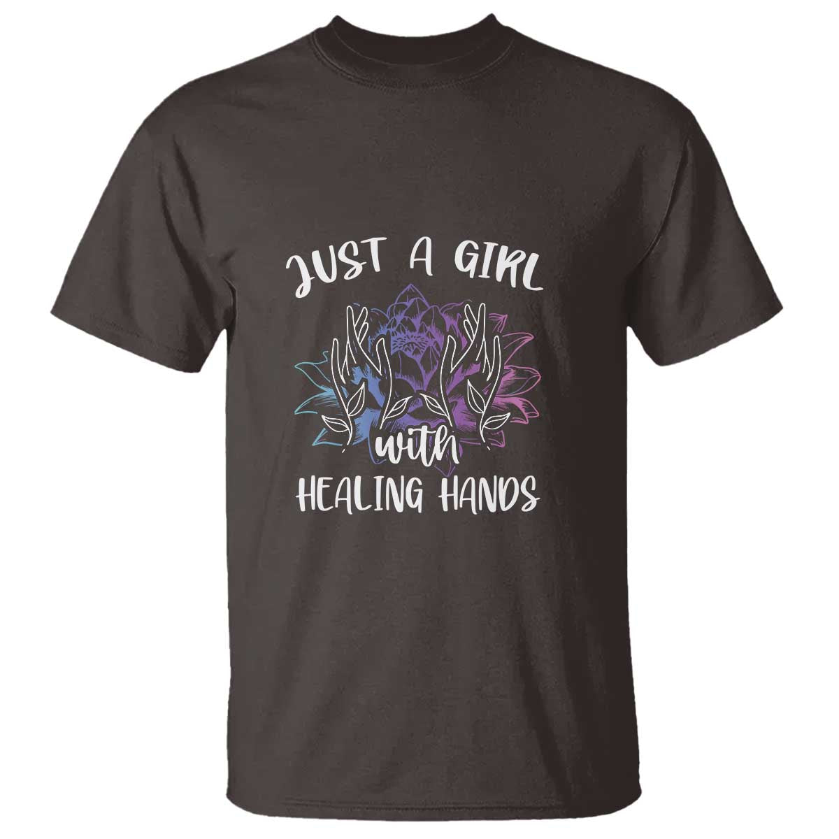 Masseuse T Shirt Just a Girl with Healing Hands Massage Therapy
