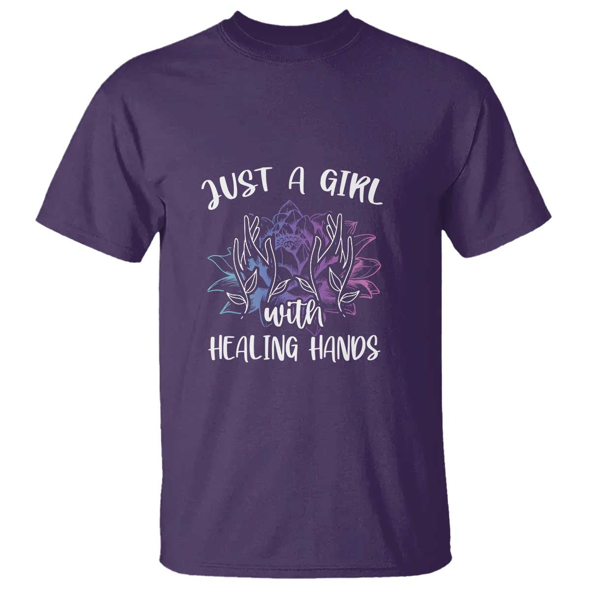 Masseuse T Shirt Just a Girl with Healing Hands Massage Therapy