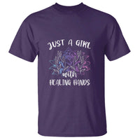 Masseuse T Shirt Just a Girl with Healing Hands Massage Therapy