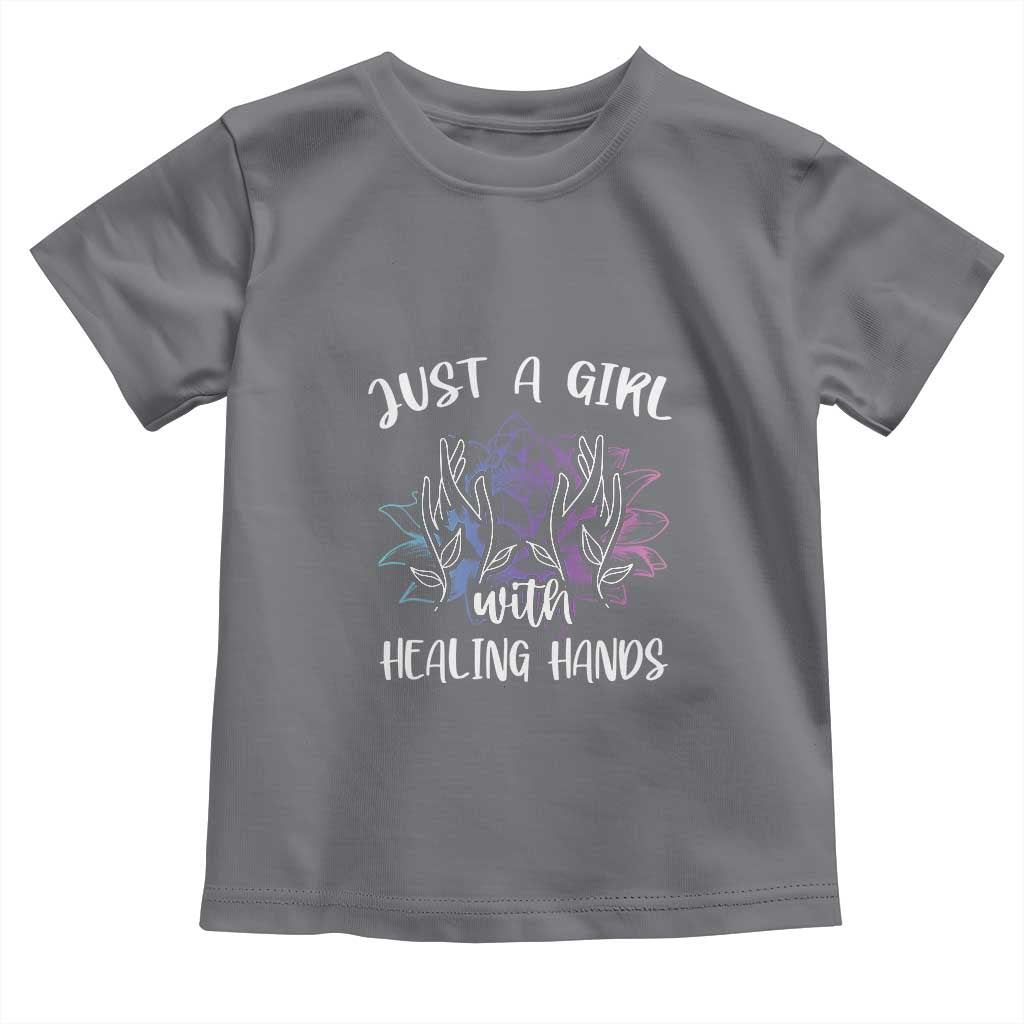 Masseuse Toddler T Shirt Just a Girl with Healing Hands Massage Therapy