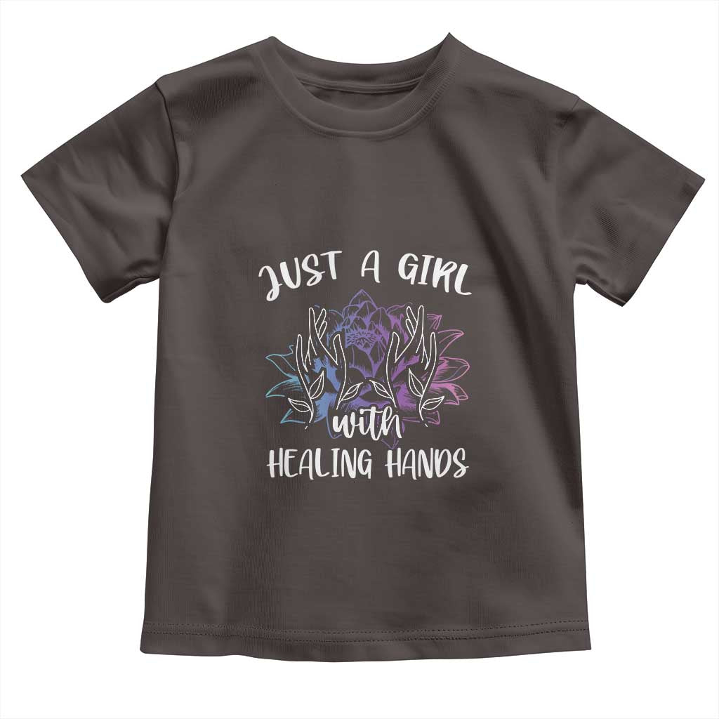 Masseuse Toddler T Shirt Just a Girl with Healing Hands Massage Therapy