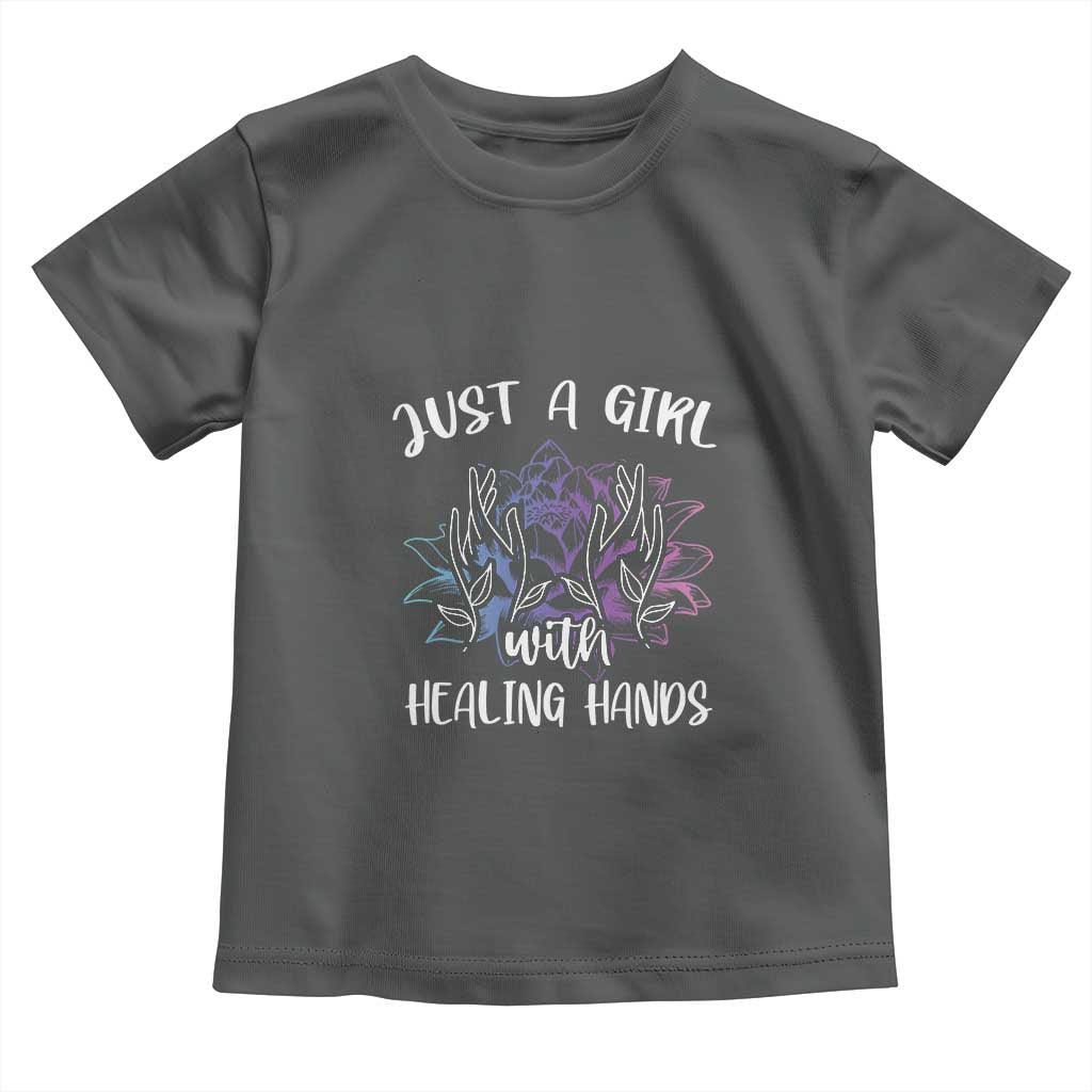 Masseuse Toddler T Shirt Just a Girl with Healing Hands Massage Therapy