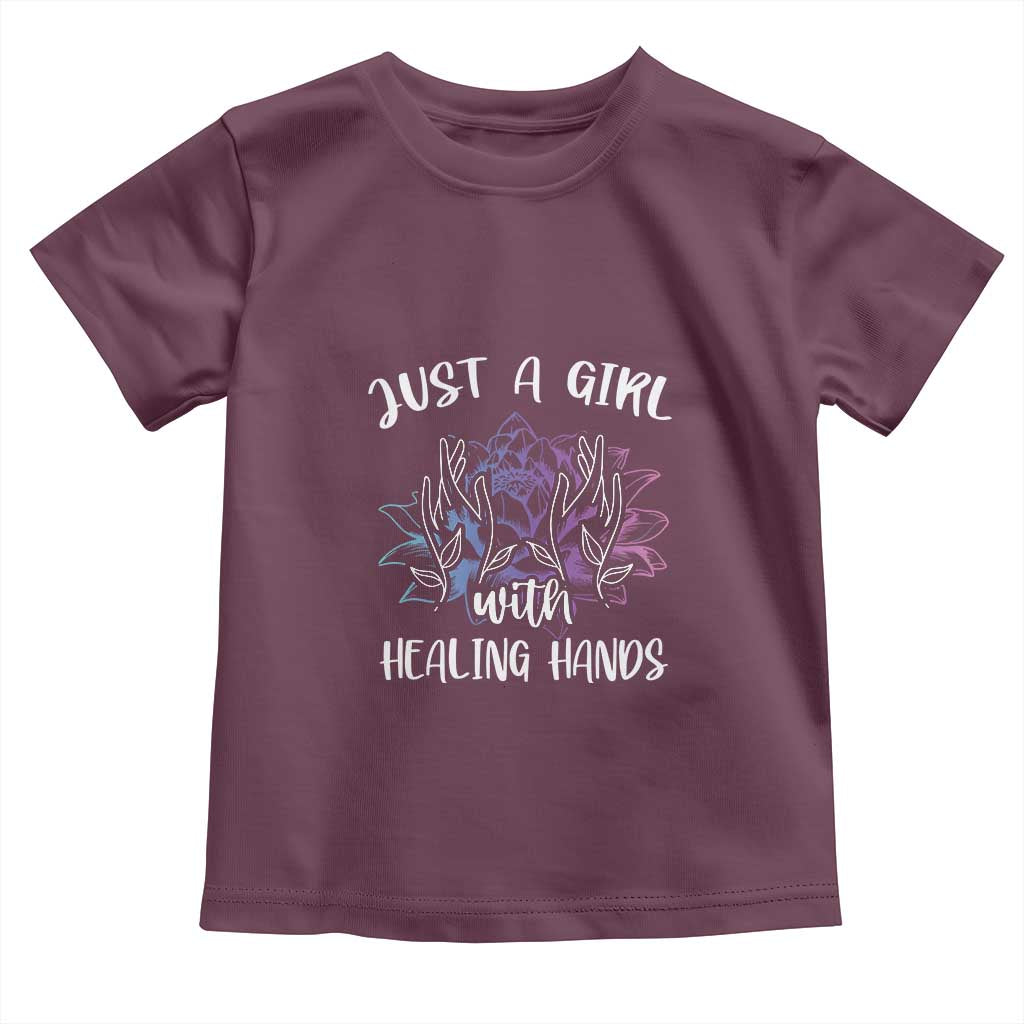 Masseuse Toddler T Shirt Just a Girl with Healing Hands Massage Therapy