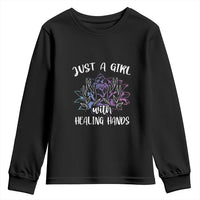 Masseuse Youth Sweatshirt Just a Girl with Healing Hands Massage Therapy