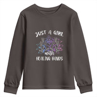 Masseuse Youth Sweatshirt Just a Girl with Healing Hands Massage Therapy