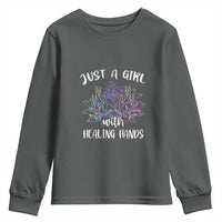 Masseuse Youth Sweatshirt Just a Girl with Healing Hands Massage Therapy