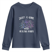 Masseuse Youth Sweatshirt Just a Girl with Healing Hands Massage Therapy