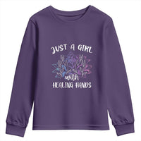 Masseuse Youth Sweatshirt Just a Girl with Healing Hands Massage Therapy