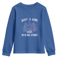 Masseuse Youth Sweatshirt Just a Girl with Healing Hands Massage Therapy