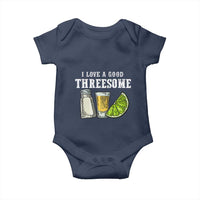 Funny Bartender Baby Onesie I Love Good Threesom Salt Lime Tequila