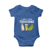 Funny Bartender Baby Onesie I Love Good Threesom Salt Lime Tequila