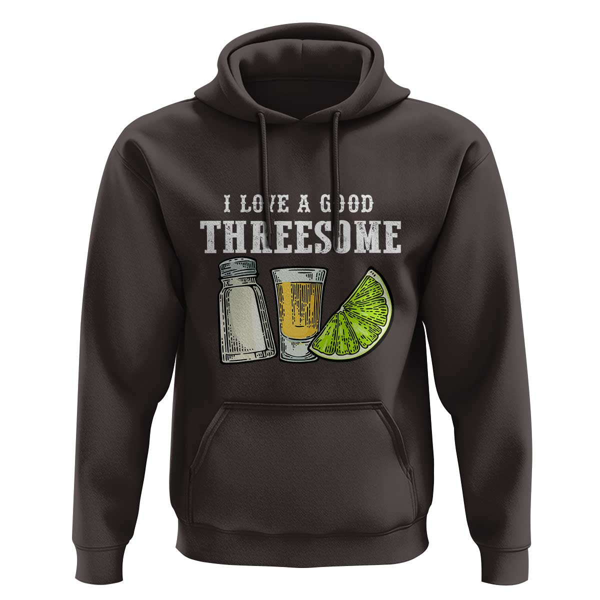 Funny Bartender Hoodie I Love Good Threesom Salt Lime Tequila