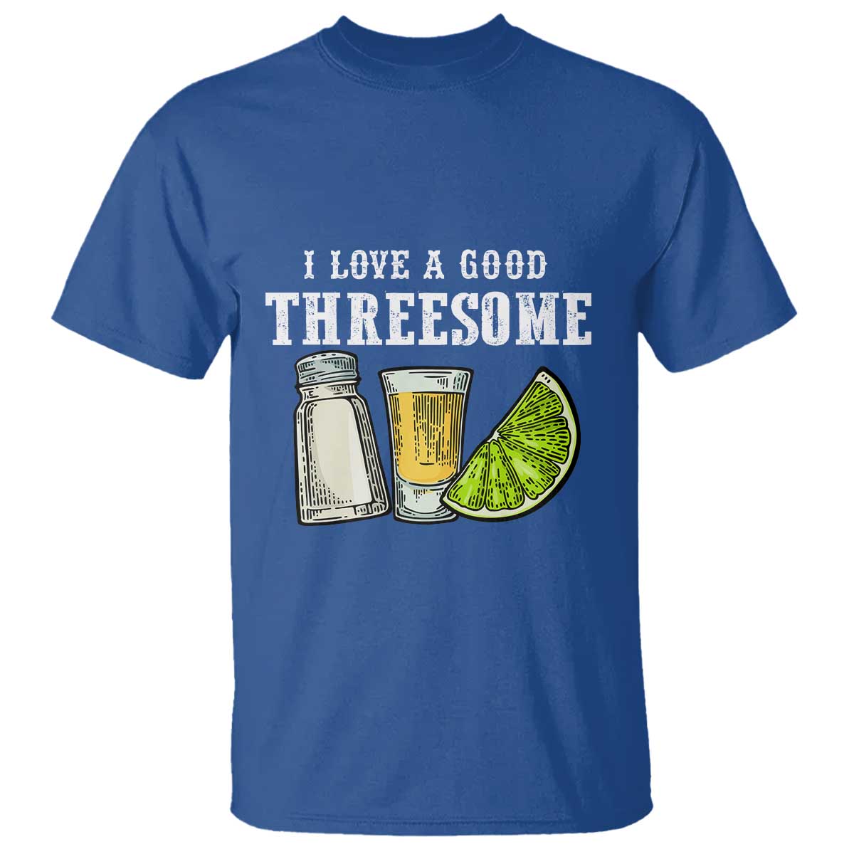 Funny Bartender T Shirt I Love Good Threesom Salt Lime Tequila