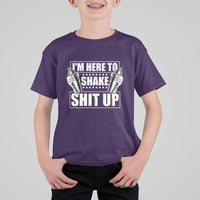 Funny Bartender T Shirt For Kid I'm Here To Shake Shit Up