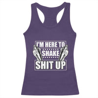 Funny Bartender Racerback Tank Top I'm Here To Shake Shit Up