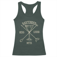 Bartender Hero Myth Legend Racerback Tank Top